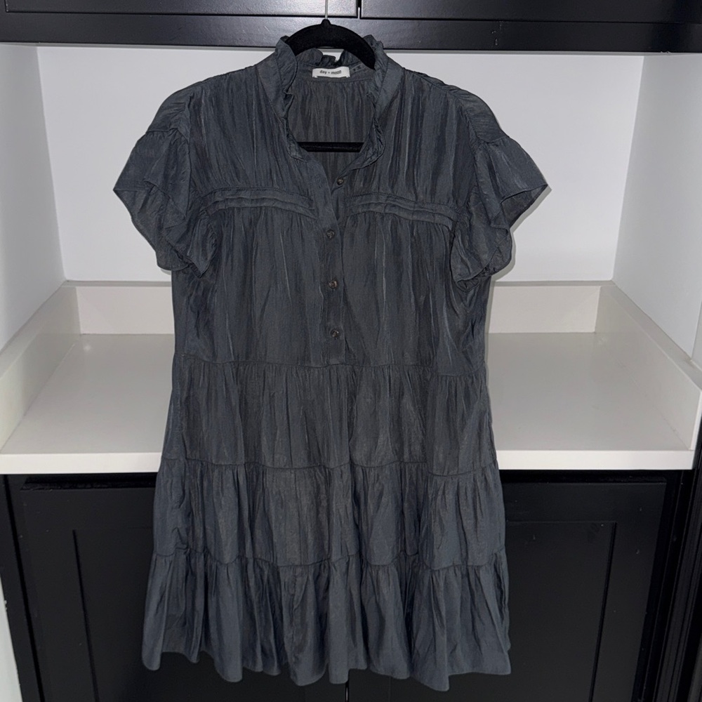 Day + Moon Tiered Ruffle Mini Dress. Size S